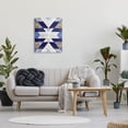 thumbnail image 2 of Blue Rustic Aztec Pattern Abstract Graphic Art Gallery Wrapped Canvas Print Wall Art, 2 of 7