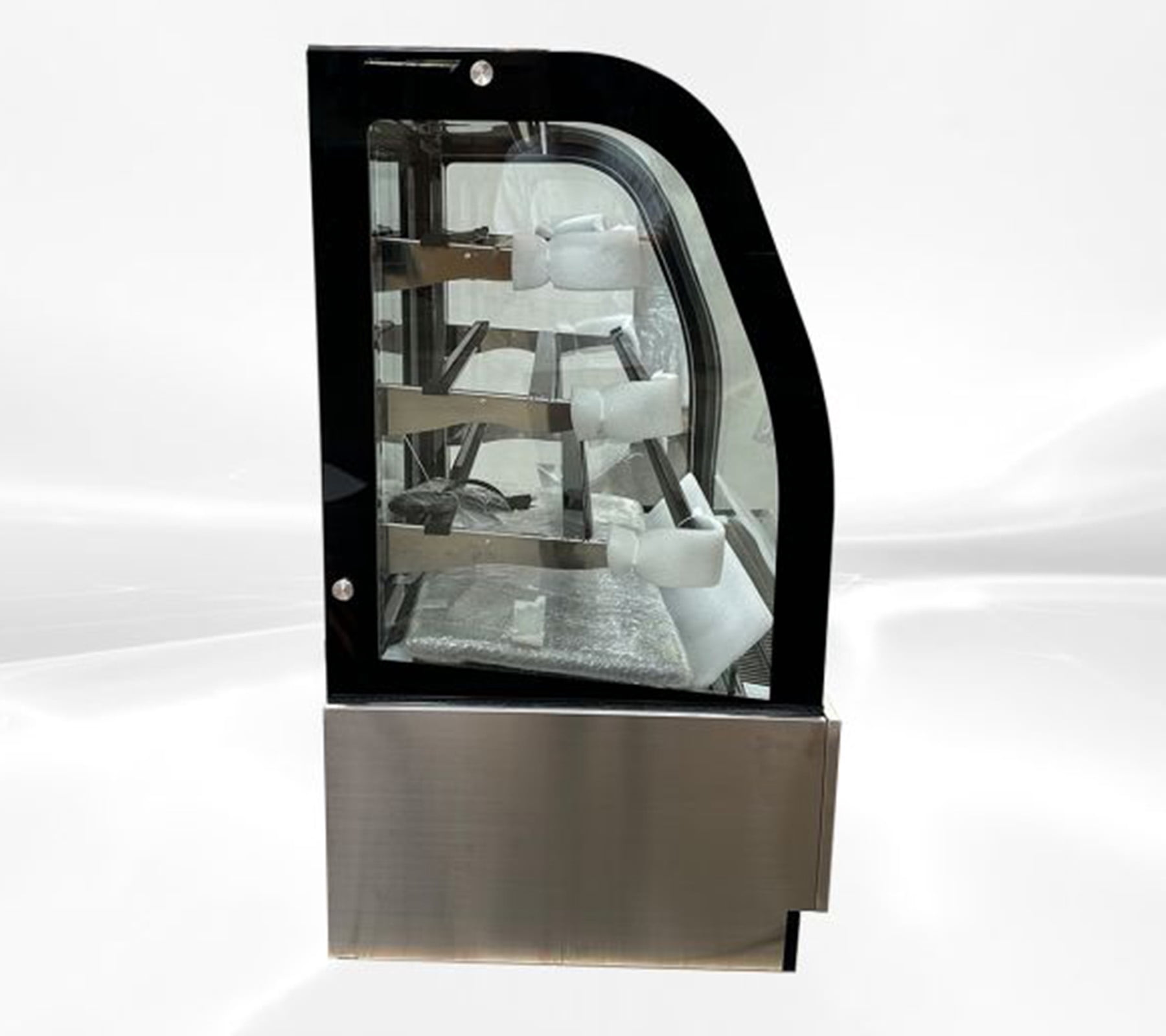 60" Commercial Curved Glass Refrigerated Bakery Display Case, Cake Showcase Refrigerator, NSF Certified