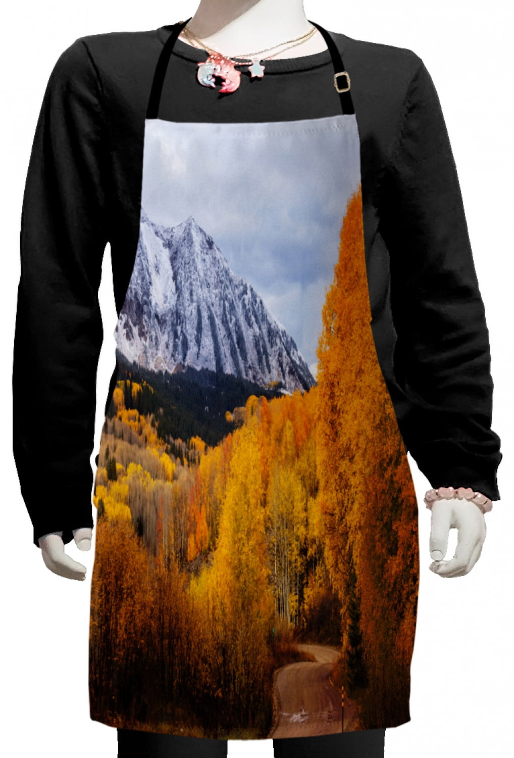 Chiefs Mountain Orange Feather Directions Apron
