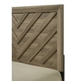 thumbnail image 3 of Full Size Chevron Headboard Bed Frame | Light Brown Warm Wood Finish | Contemporary Style Bedroom Furniture | Solid Wood | Box Spring Required | 56.4"W x 77"L, 3 of 6