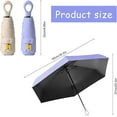 thumbnail image 2 of YSTIANN 2 - Pack Mini Travel Umbrella with Ring Handle | Coated Fabric, Compact Foldable Design - UPF 50+ UV Protection for Sun & Rain, Portable for Purses & Backpacks ， Men Women Kids AZ78-2062, 2 of 6