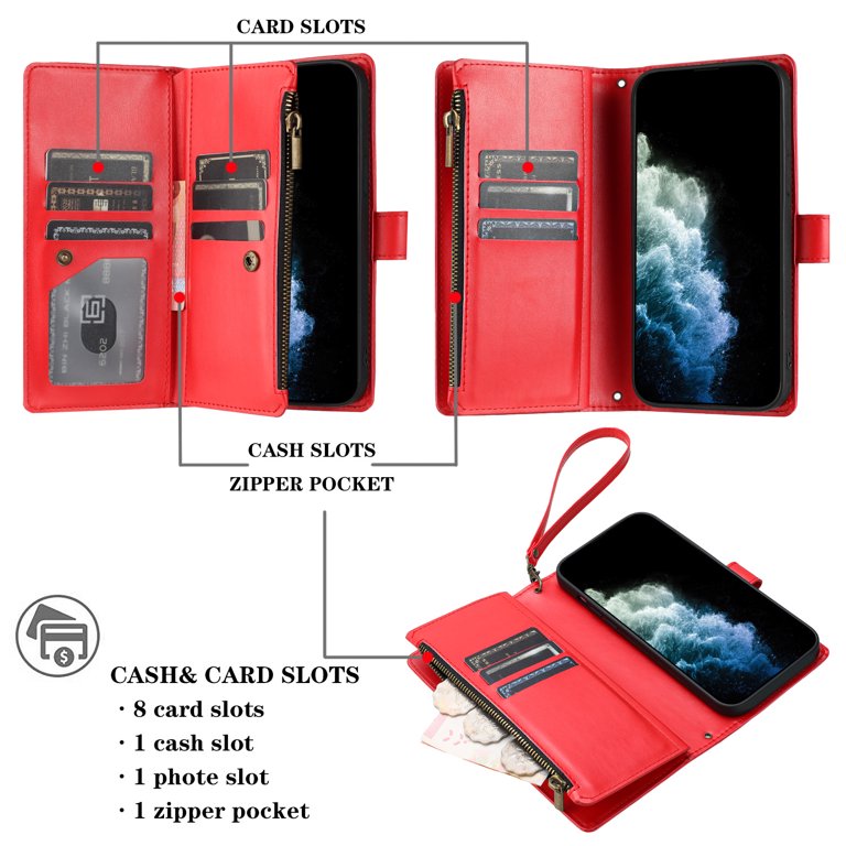 iCatchy Motorola Moto G62 5G Case Lederen Portemonnee Boek Flip Folio Stand View Cover Pouch voor Motorola G62 Telefoon (Zwart iCatchy Motorola Moto G62 5G Case Lederen Portemonnee Boek Flip Folio Stand View Cover Pouch voor Motorola G62 Telefoon (Zwart