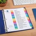 thumbnail image 5 of A-Z Tab Dividers for 3 Ring Binder, Customizable Table of Contents, Multicolor, 12 Sets (11125), 5 of 10