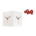 thumbnail image 1 of Reloj de pared de doble cara,Reloj de pared de esquina de doble cara para decoración del hogar,Reloj de esquina de metal con diseño creativo,sin tictac.,Abanicos plegables, 1 of 8