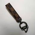 thumbnail image 1 of Exquisite Pu Leather + Alloy Key Chain, 13.5cm * 3.5cm (Brown Square), 1 of 1