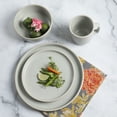 thumbnail image 2 of Gibson Home Zuma 16 Piece Round Kitchen Dinnerware Set, Dishes, Plates, Bowls, Mugs, Service for 4, Matte Stoneware, Light Grey, 2 of 4