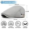 thumbnail image 4 of Mens Breathable Mesh Summer Hat Adjustable Flat Cap Newsboy Beret Ivy Cap Irish Cabbie Fishing Hats, 4 of 6
