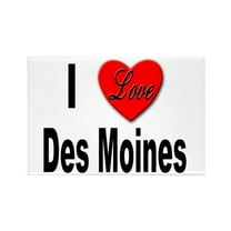 CafePress - I Love Des Moines Iowa - Rectangle Magnet, 2"x3" Refrigerator Magnet