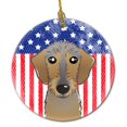 thumbnail image 1 of Caroline's Treasures American Flag and Wirehaired Dachshund Ceramic Ornament Multicolor"", 1 of 2