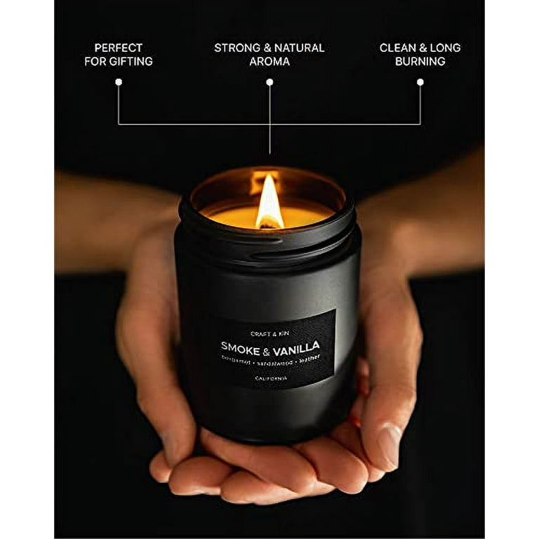 Double Wicked Wooden Wick Candles (Black Jar)
