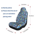 thumbnail image 3 of Uemuo Cute Flat Fish Pattern Car Seat Covers for Front Seats Waterproof Seat Covers for Cars, Universal Auto Front Seats Protector Fits for Car-, 3 of 6
