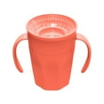 thumbnail image 2 of Dr. Brown's Milestones Cheers 360 Cup Spoutless Transition Cup with Handles for Easy Grip and Leak-Free Learning, Coral, 7 oz/200 mL, 6m+, 2 of 3
