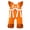 Pumpkin Orange, variant on HWJAD 1-Piece Newborn Baby Girls Halloween Jumpsuit Infant Ghost Bell Bottoms Overalls Infant Ruffle Sleeves Romper Flare Pants My First Halloween Clothes