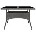 thumbnail image 2 of vidaXL 9 Piece Garden Dining Set Poly Rattan and Acacia Wood Grey, 2 of 5