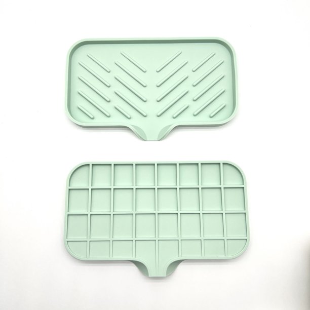 Alfombrilla de silicona para secar jabón, alfombrilla de silicona para encimera, caja de jabón para baño, soporte de silicona para jabón