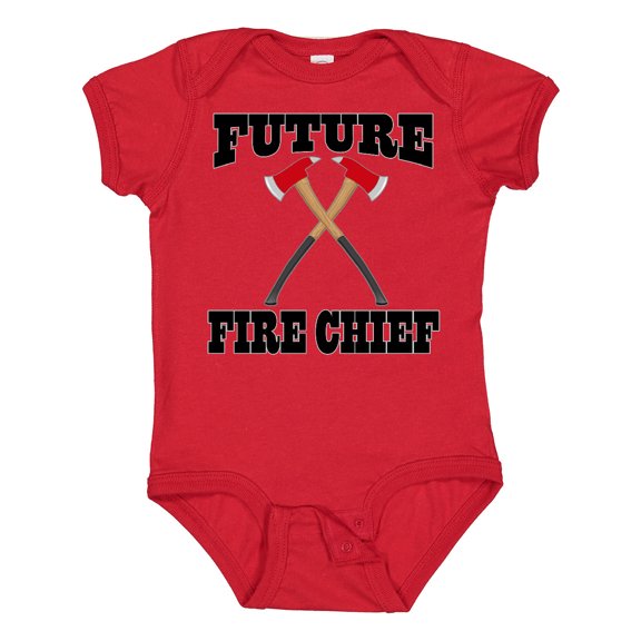 Inktastic Future Fire Chief Firefighter Boys or Girls Baby Bodysuit