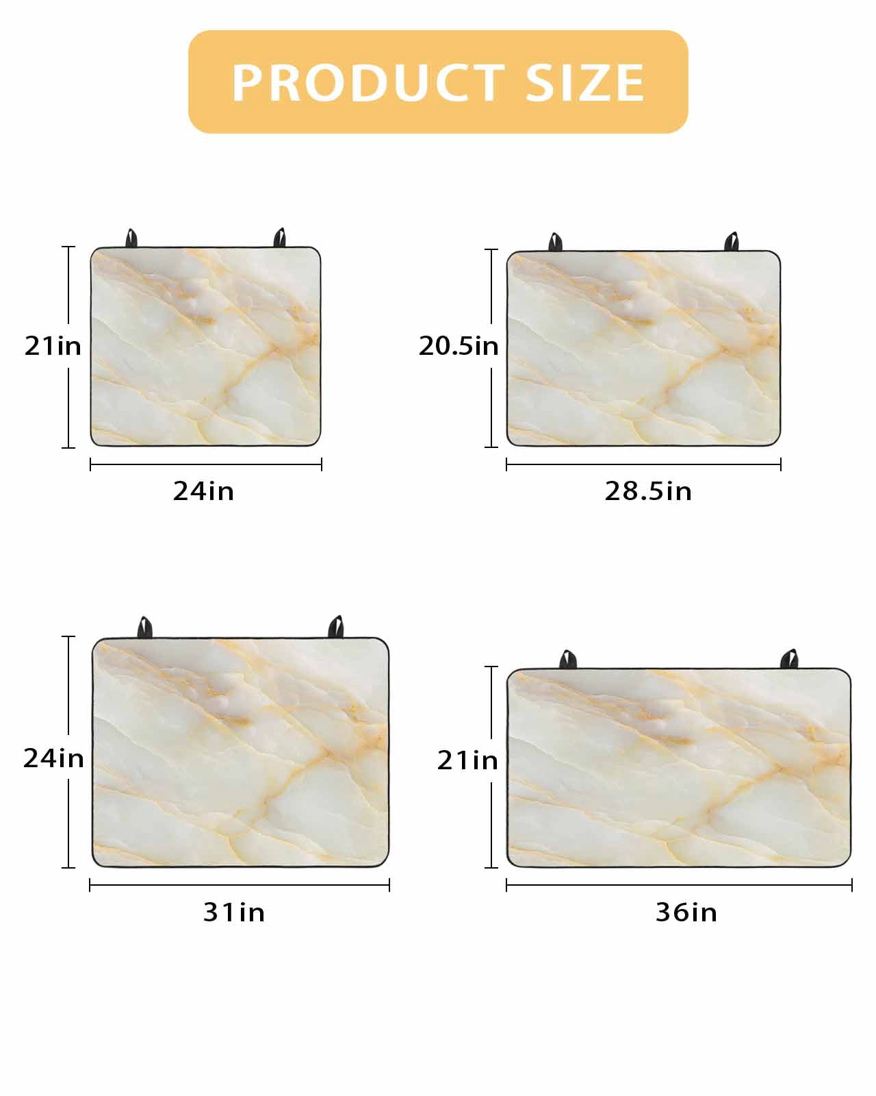 Large Induction Cooktop Protector Mat White Golden Marble Stove Top Covers for Electric Stove, Abstract Modern Art Marble Cracks Decorative Stove Burner Cover Mats, Glass Top Stove Cover
