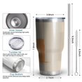 thumbnail image 6 of 30oz Orange and Grey Abstract Art Artwork Tumblers Stainless Steel Tumbler with Lid and Straw,Vacuum Insulated Double Wall Travel Tumbler Cups Mug with Cleaning Brush for Coffee,Tea, 6 of 7