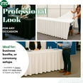 thumbnail image 4 of RTC Group Spandex Rectangular Tablecloth Skirt Table Cover, 6Ft Table, 72" x 30", Black, 4 PK, 4 of 12
