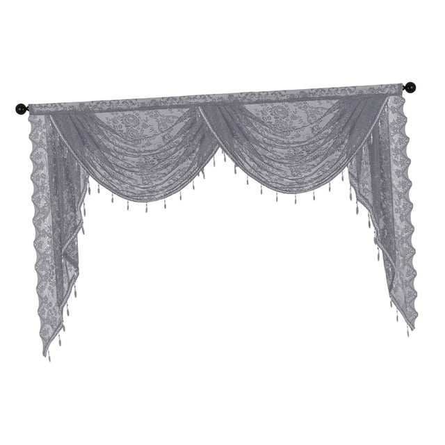 Ventana de cascada Venance Venance suave suave transpirable con borlas de cuentas Diseño vintage para cortinas Café de dormitorio Sala de estar 150cmx105cm