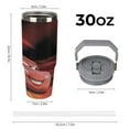 thumbnail image 2 of Cars 30oz Insulated Stainless Steel Tumbler with Leak-Proof Flip Straw & Ergonomic Handle - Car Cup Holder Friendly Travel Mug for Coffee, Iced Drinks, Gym, Road Trips, Office Double Wall Vacuum, 2 of 8