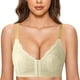 thumbnail image 3 of Gibobby Brasier de Cierre Frontal, cómodo sujetador con hebilla frontal, ropa interior femenina de tamaño(Beige,95D), 3 of 4