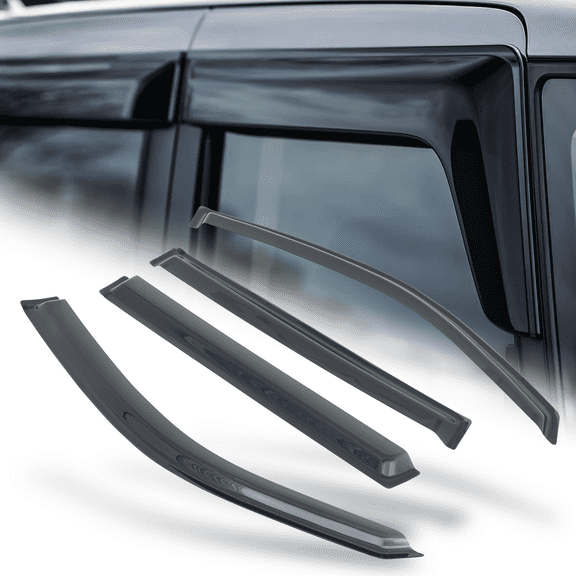 M-AUTO 4 Pieces Window Visor Shade Tape-On Vent Wind Rain Deflector for 2003-2008 Honda Pilot