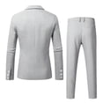 thumbnail image 4 of IWRICH Men's Slim Fit Lightweight Casual Blazer Jacket Pants 2 Piece Set 2 Button Sport Coats Suit for Groom Groomsman Wedding Business Grey XL, 4 of 5