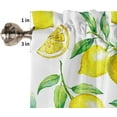 thumbnail image 5 of 3-Piece Kitchen Curtains and Valances Set, Summer Lemon Moroccan Plaid Rod Pocket Soft Kitchen Curtain Set, Washable Kitchen Window Curtains Set, Tropical Green Leaves, 5 of 5