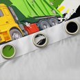 thumbnail image 4 of Castle Fairy Grunge Garbage Truck Black Out Curtains for Boys, Race-Inspired Dump Truck Curtains Pack of 2 (42x63 Each) for Bedroom, Green Yellow, 4 of 6