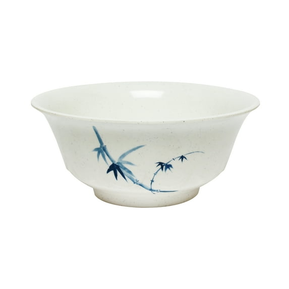 Excellante Blue bamboo melamine dinnerware collection 25 oz, 6 1/4" scalloped bow, comes in dozen