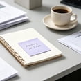 thumbnail image 4 of Hyknon Sticky Notes 3x3 Inch, 100 Sheets/Pad Self-Stick Pads Pastel Solid Color Sticky Note, Recyclable Stickers Note Tabs, Easy to Post Removable Reminder Labels for Office Home Daily, Purple, 4 of 7