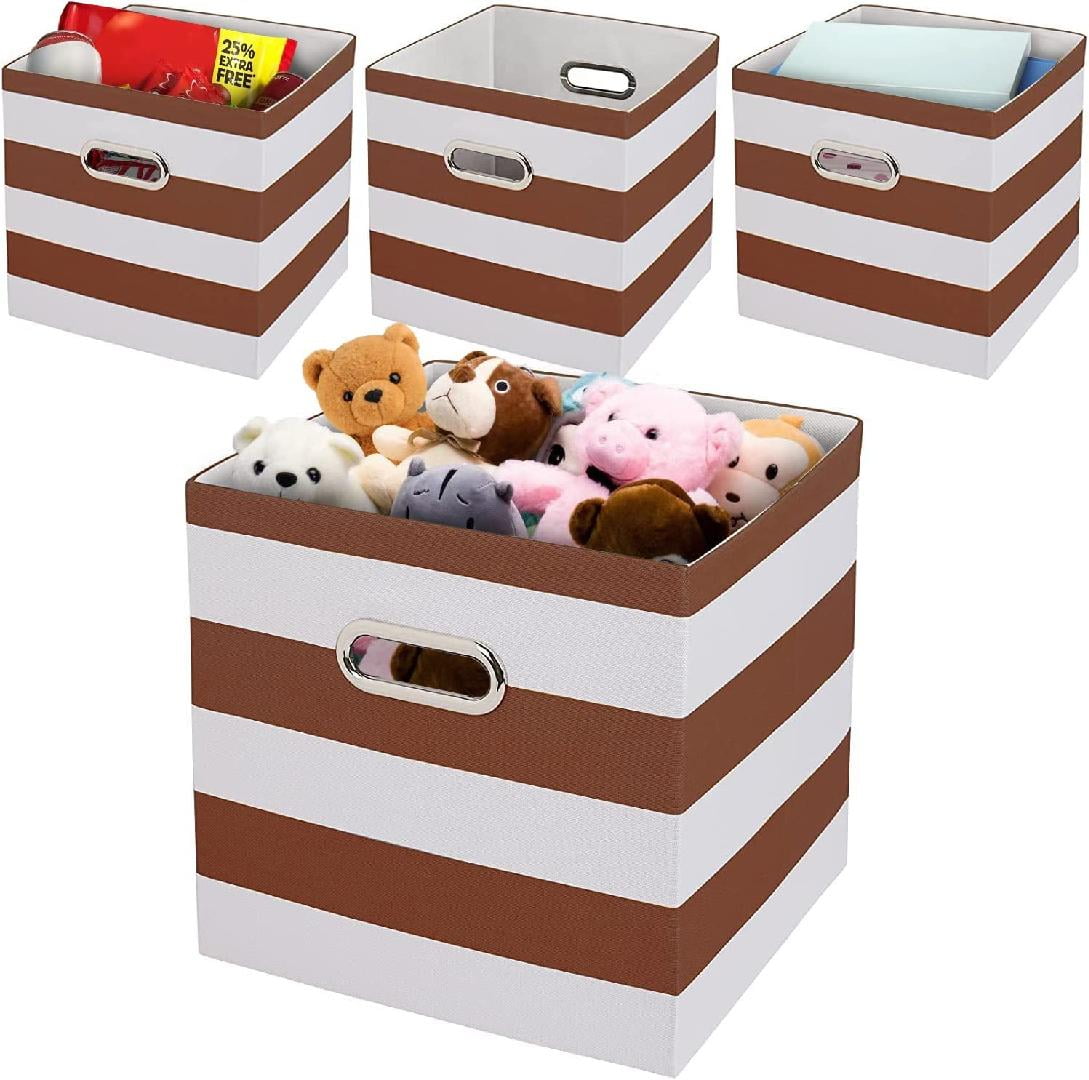 Cube Storage Bins 11×11x11 Collapsible Foldable Cubby Bins Fabric