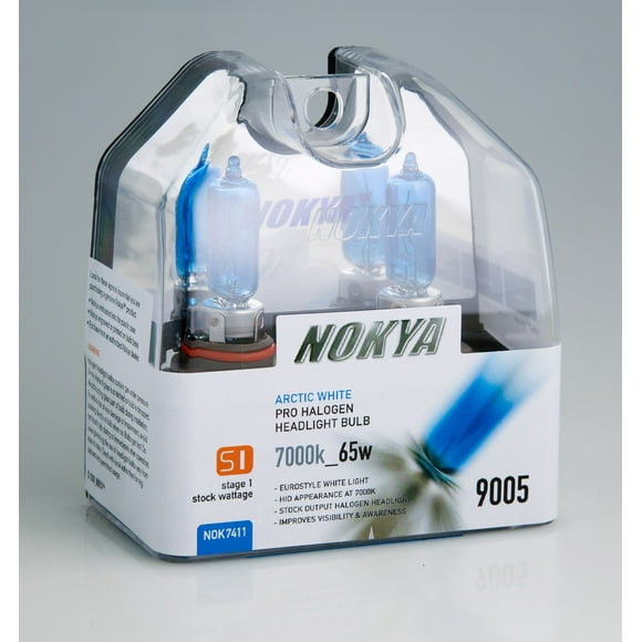 Nokya NOK7411 Ampoule de Phare Pro Série 9005 (HB3) Halogène; Blanc Arctique; 7000K; Lot de 2