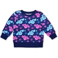 thumbnail image 2 of Blue's Clues Blue and Magenta Girls 2 Piece Crewneck All Over Print Long Sleeve and Jogger Set, Infant, 2 of 5