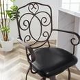 thumbnail image 3 of Linon Crested Back 24" Metal Swivel Counter Stool in Dark Brown, 3 of 13
