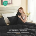thumbnail image 5 of 120x128 Oversized King Comforter, Extra Large King Size Comforter Oversized, All Season Soft Lightweight Quilt Down Alternative Duvet Insert with 8 Corner Tabs(120x128, Black), 5 of 7