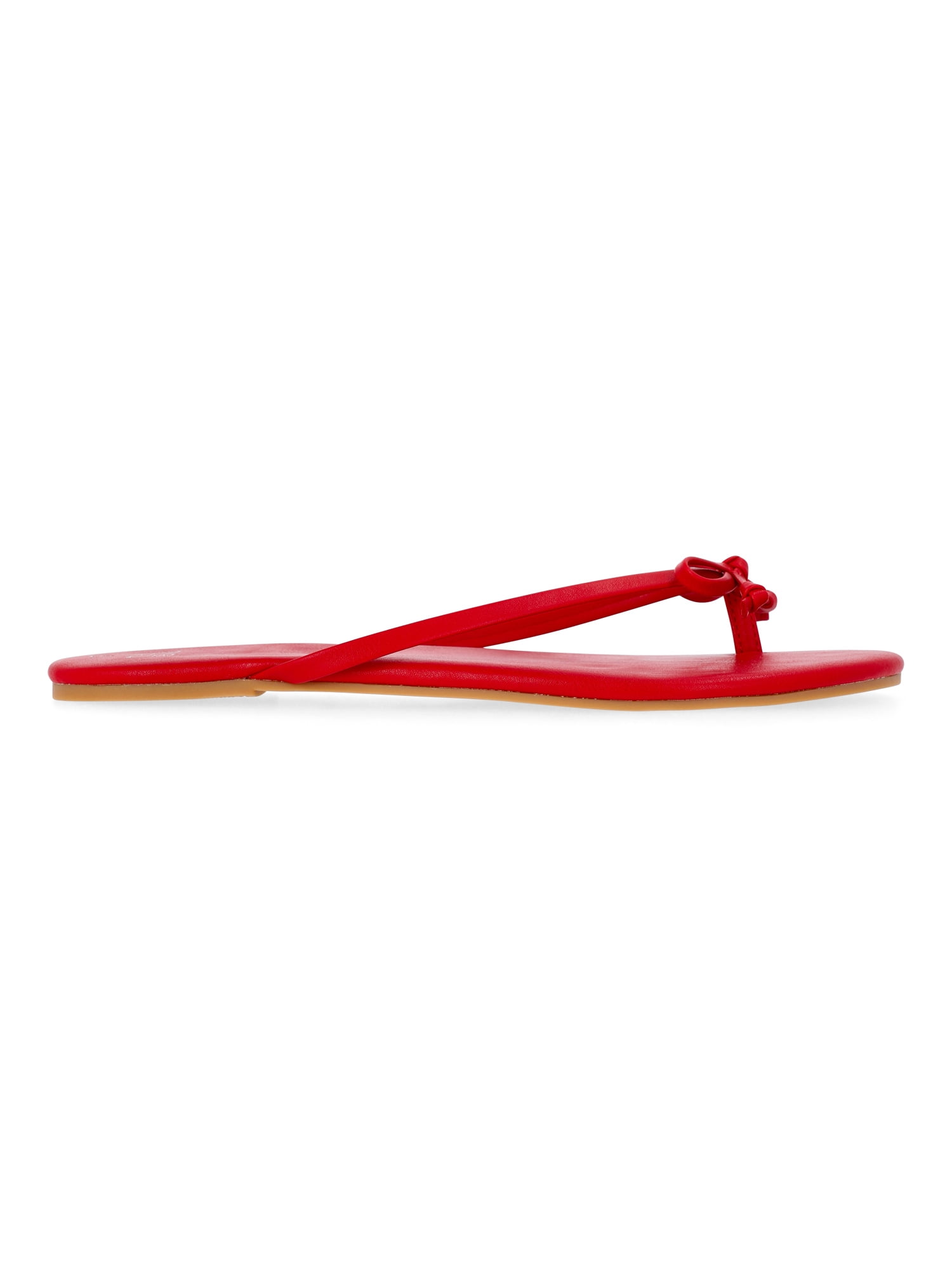 Time and Tru Women's Barely There Bow Thong Sandals