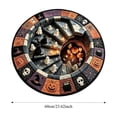 thumbnail image 2 of sruoe Halloween Creepy Visual Effect Round Floor Rug, Ghost Printed Polyester Doormat, Halloween Room Decor for Indoor Home Layout, Holiday Party, 2 of 6