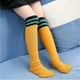 thumbnail image 4 of Qarigey Calcetines de tubo medio Transpirable Algodón puro Buena retención de calor Medias Diseño de rayas Absorbente de sudor para niños Medias Tipo 43 Qarigey AP009517-43, 4 of 6