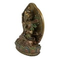 thumbnail image 4 of Ebros Bronze Patina Buddha Manjushri Sitting On Lotus Throne Statue 6.25" Tall, 4 of 6