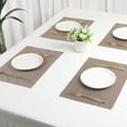 thumbnail image 7 of REGALWOVEN 6 Pack Place Mats, Placemats for Kitchen Dining Table Decor Heat Resistant Table Placemats Wipeable Table Mat Sand Black 18*12in, 7 of 7