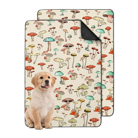 Large 24 x35 Reusable Dog Pee Pads with Decorative Plant Patterns Washable Crate Liner and Floor Protector for Puppy Training (Plant patterns)
