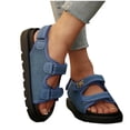 thumbnail image 6 of Women's Summer Sandals Women's Fashion Casual Versatile Denim Spring And Summer Roman Thick-Soled Sandals Blue, 6 of 6
