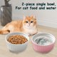 thumbnail image 5 of Cuenco de cerámica para gatos, alimentador para mascotas, cuenco de alimentación de comida y agua para gatitos y cachorros, 2 uds., 5 of 5