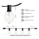 thumbnail image 2 of Guirnalda De Luces  Bloosom 25 Focos De Exterior Vintage Impermeable Negro, 2 of 5
