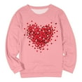thumbnail image 4 of Valentines Day Sweatshirts for Women 2026 Funny Love Heart Graphic Crewneck Pullover Cute Holiday Long Sleeve Tops Pink L, 4 of 4