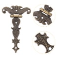 thumbnail image 2 of 2 unids retro decorativo zinc aleación tope bisagras antigua caja de madera bisagra (bronce), 2 of 6