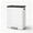 White, variant on 10.5 Gal Dual Compartment Stainless Steel Kitchen Trash Can – 20L+20L Recycling Bin with Lid, Soft Close Foot Pedal, 2 Removable Inner Buckets,White