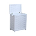 thumbnail image 2 of Oceanstar White Finished Rectangular Veneer Laundry Wood Hamper with Interior Bag RHV0103W, 2 of 3